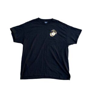 RAPID DOMINANCE Semper Fidelis Marines T Shirt Men's XL Cotton Blue Crew​​​​​​